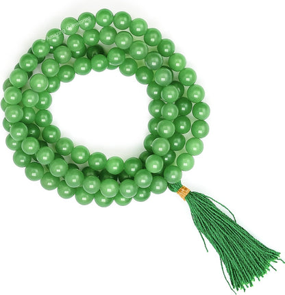 Amazing Gemstone 108 Beads Handmade Mala (Knotted, Rudraksha) - Colors A