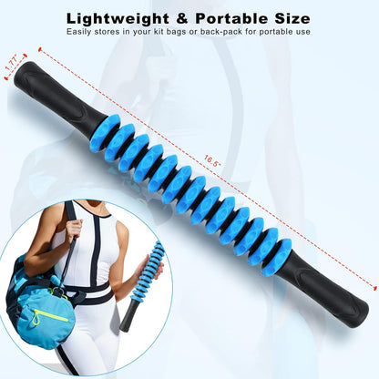 ZanLLW Muscle Roller Stick, Deep Tissue Massage Stick for Athletes, Therapy Muscle Stick for Runners, Lipo Stick for Relief Muscle Soreness, Fascia, Trigger Points, Help Calf, Leg, Back Recovery