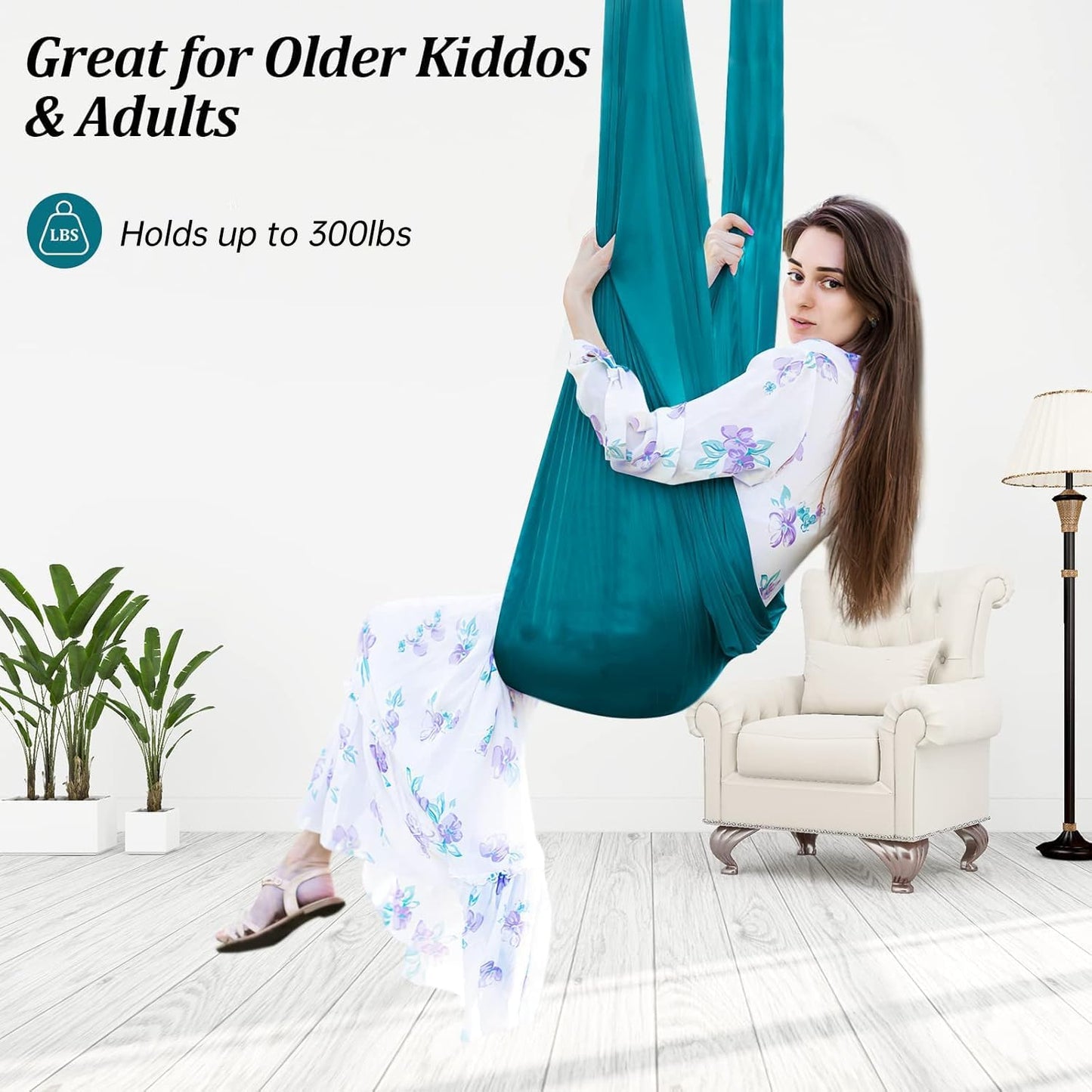 Aokitec Therapy Swing for Kids with Special Needs (Hardware Included) Snuggle Swing Cuddle Hammock Indoor Adjustable Aerial Yoga for Children with Autism, ADHD, Asperger, Sensory Integration
