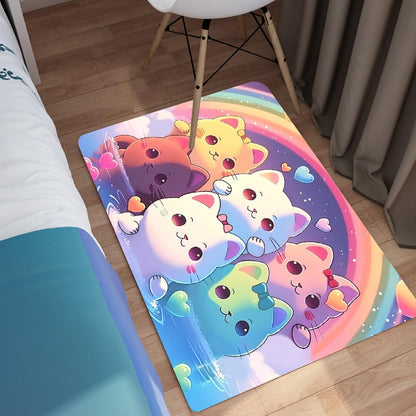 Black Girl Area Rug for Bedroom African American Rugs for Room Princess Carpet Kids Rugs for Bedroom African Girls Carpet for Living Room Teen Girls Yoga Mats, Pink, 4'×5'