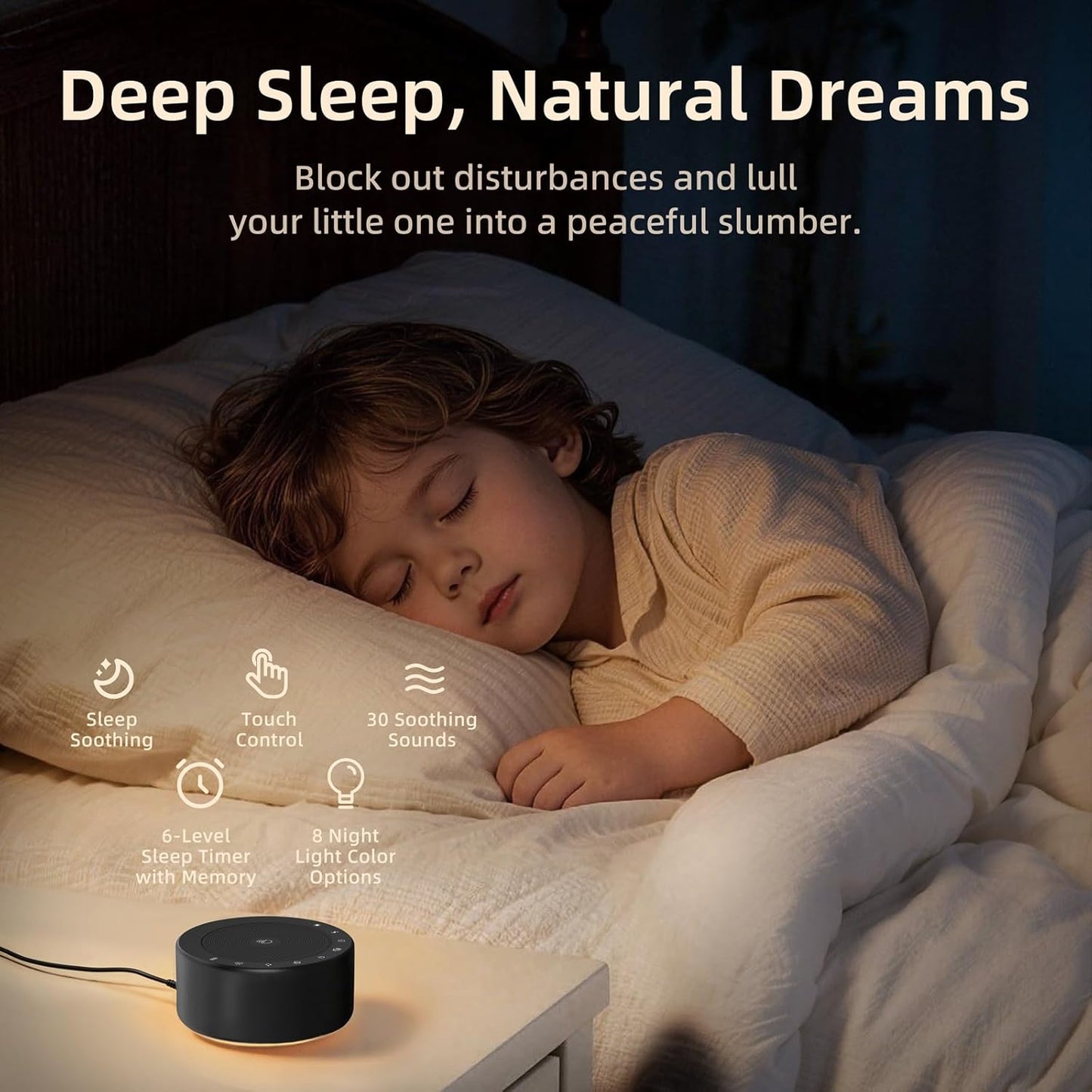 Kipcush Automatic Tibetan Meditation Bowl Sound Machine - 7 Himalayan Tones + 7 Color Night Light - Timer & Touch Control - No Manual Striking for Yoga, Chakra Healing, Stress Relief - Plug In