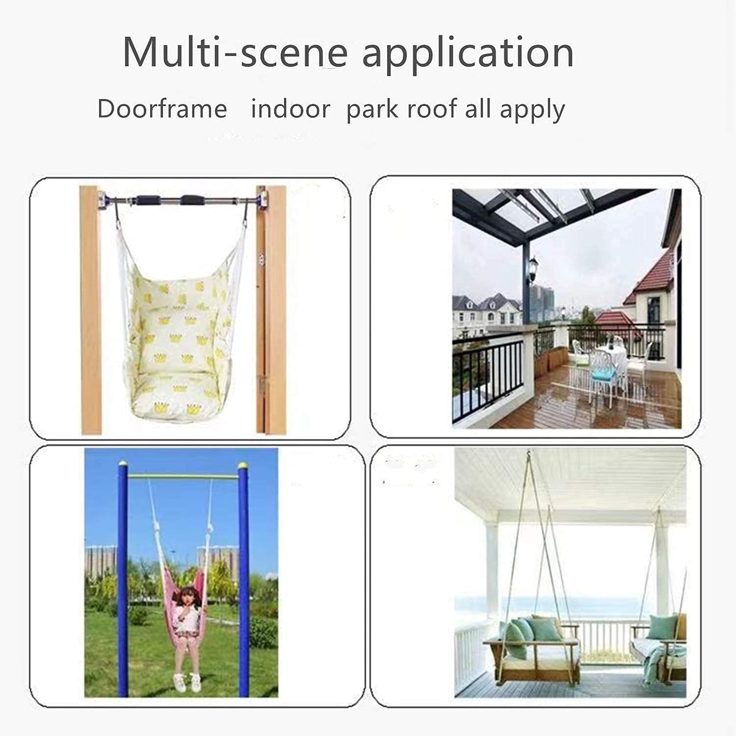 Short Straps Tree Swing Strap Hanging Kit,Hammock Straps 2 Pcs 9.84inches with 2 Pcs Heavy Duty Hook Clasps for Swing Hammocks Yoga Seat Sandbags Gym Equipment Pulley System
