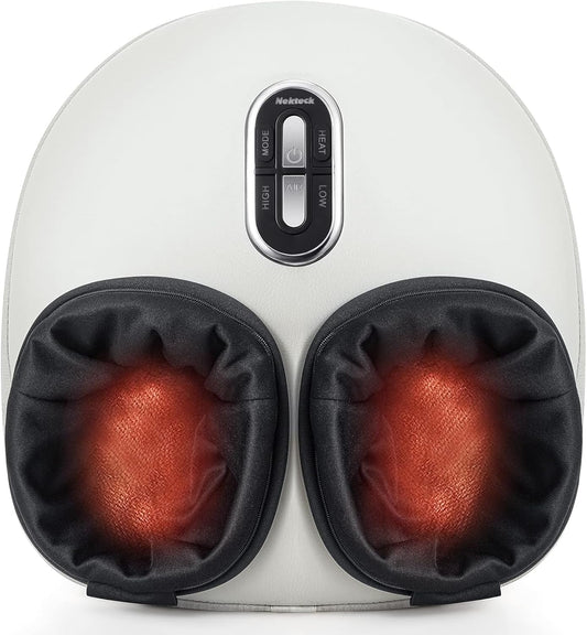 Nekteck Shiatsu Foot Massager with Heat [2026 Upgraded], 3 Modes Deep Kneading Therapy Air Compression, Feet Massage for Plantar Fasciitis, Relaxation Gifts for Men Women Mom Dad Birthday Father's Day