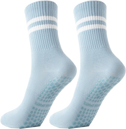 Non Slip Yoga Grip Pilates Socks for Women and Men Anti Slipper Grippy Socks for Ballet, Hospital, Dance