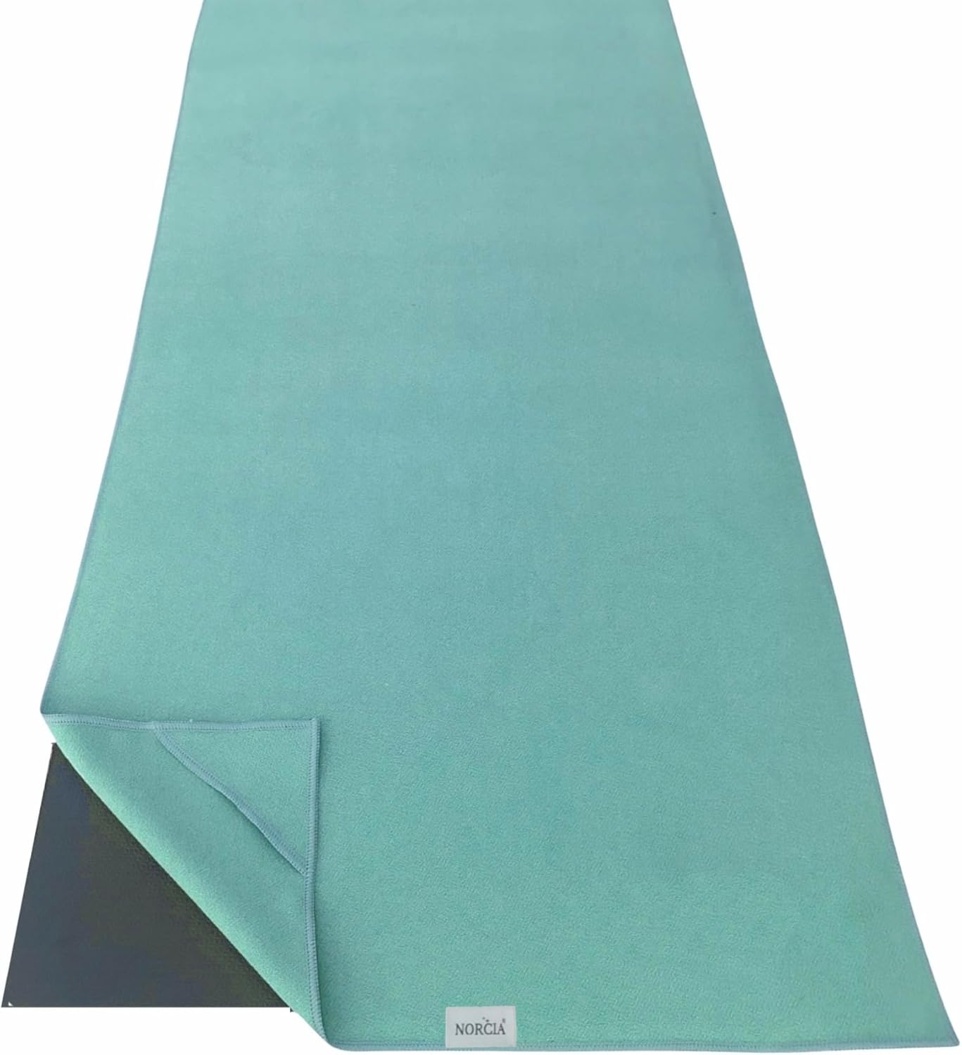 Yoga Towel, Non Slip Hot Yoga Mat Towel with Corner Pockets, Mat-Sized 24" x 72", 100% Microfiber Sweat Absorbent, Perfect for Hot Yoga, Bikram, Pilates and Yoga Mats (Purple)
