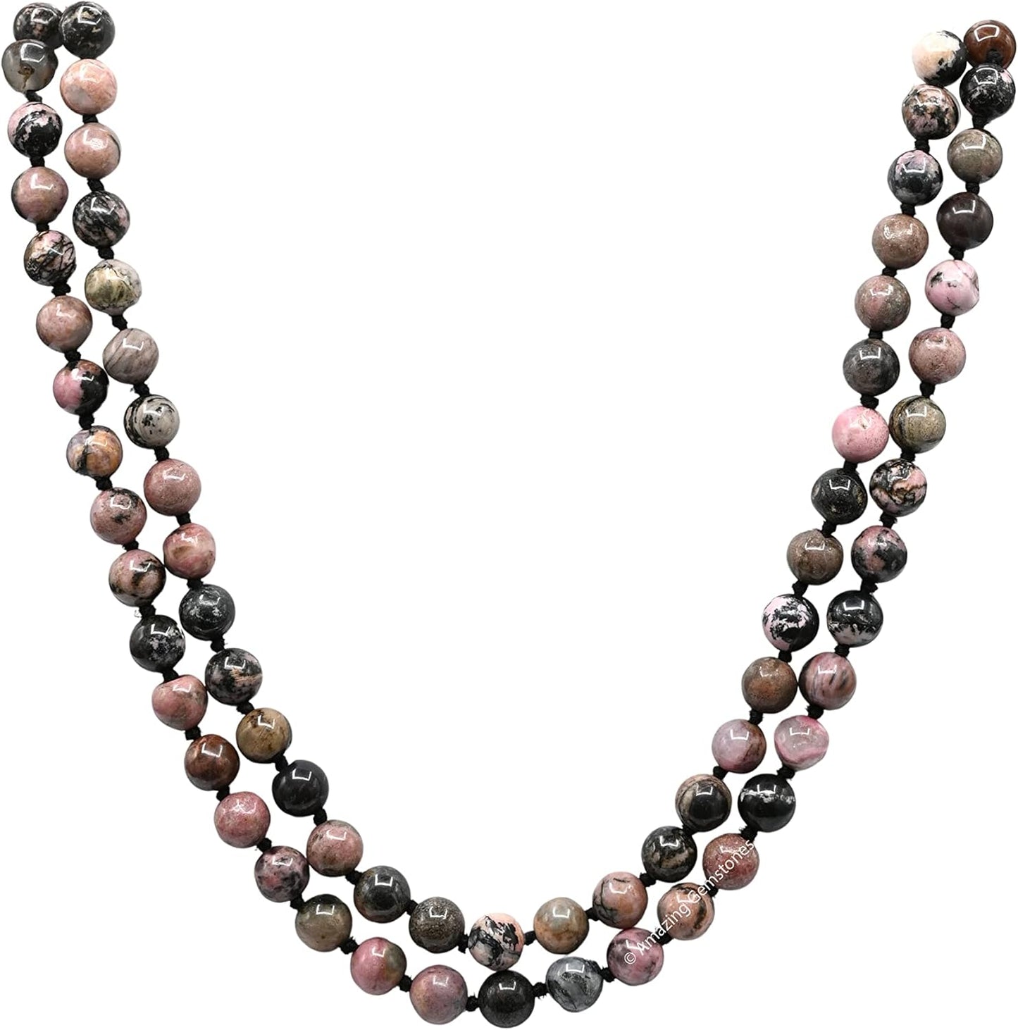 Amazing Gemstone 108 Beads Handmade Mala (Knotted, Rudraksha) - Colors A
