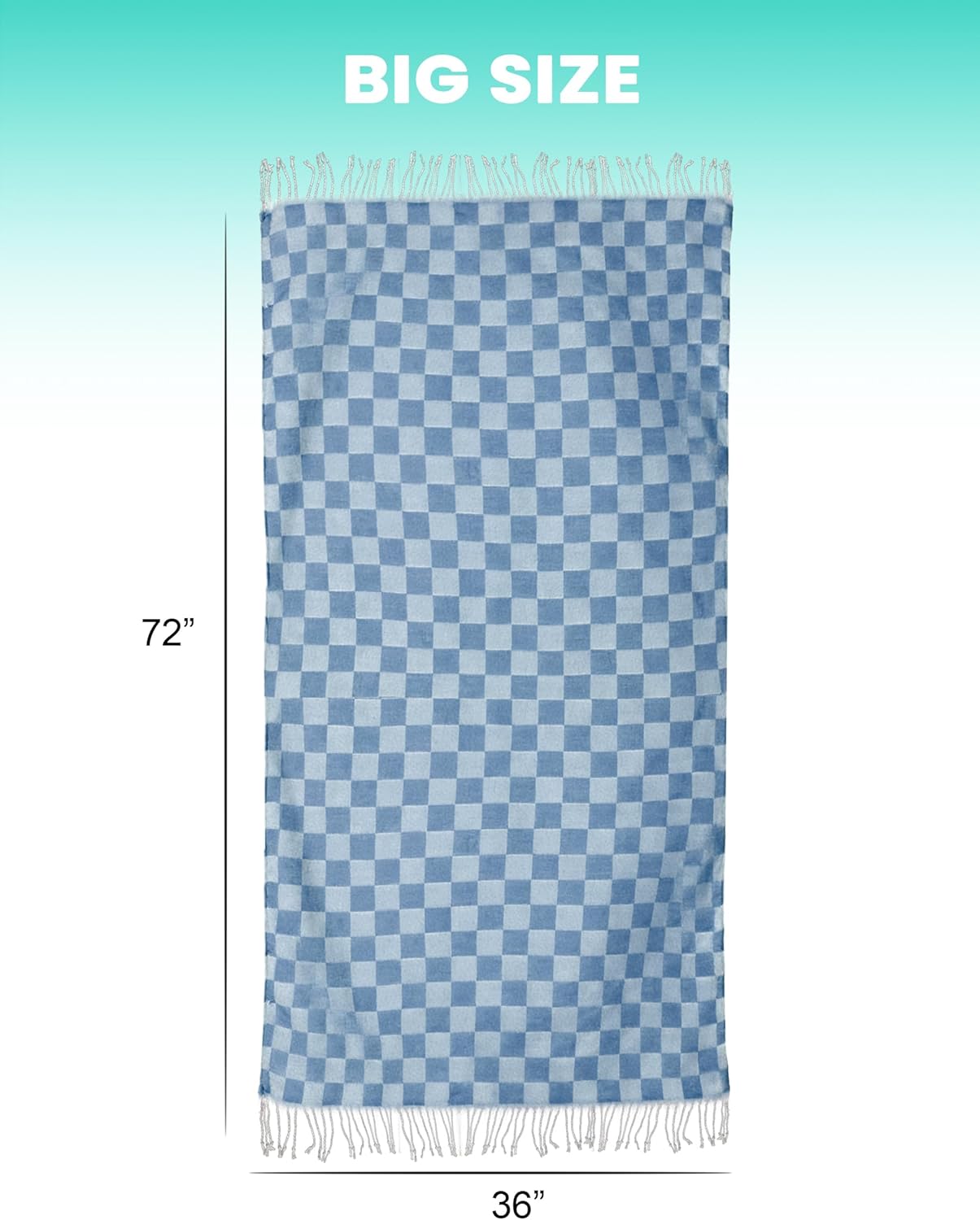 2 Packs Checkered Plaid Yoga Blanket Turkish Towel Extra Large Meditation Supplies Mat Cover Beach Blanket Women Birthday Gift for Mom Wife Sister Girlfriend Mother Adult Friend Husband Son Daughter