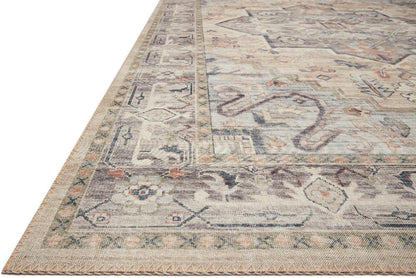 Loloi Hathaway Collection HTH-06 Blush/Multi 2'-6" x 7'-6", .25" Thick, Runner Rug, Soft, Durable, Printed, Modern, Low Pile, Non-Shedding, Easy Clean, Living Room Rug