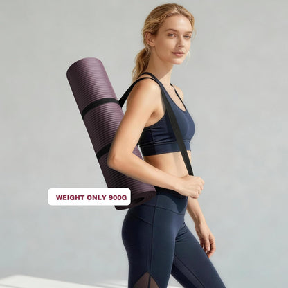 KEEP Extra Thick NBR Yoga Mat for Women & Men, 10mm Thick, 72”x24” Large Exercise Mat with Non-Slip Workout Mat for Yoga, Pilates, Stretching, Meditation – Wide & Cushioned Fitness Mat