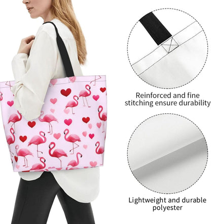 Tote Shoulder Bag Large Durable Reusable Eco-friendly Handbag Lightweight Stylish for Daily Use-19.7x15.7x5.9 Inch - Colors A