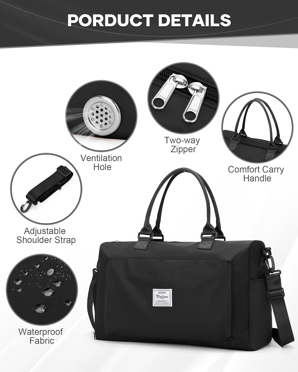 Gym Bag Womens Mens with Shoes Compartment and Wet Pocket Travel Duffel Bag for Women for Plane Sport Gym Tote Bags Swimming Yoga Waterproof Weekend Overnight Carry on Bag Hospital Holdalls - Colors B