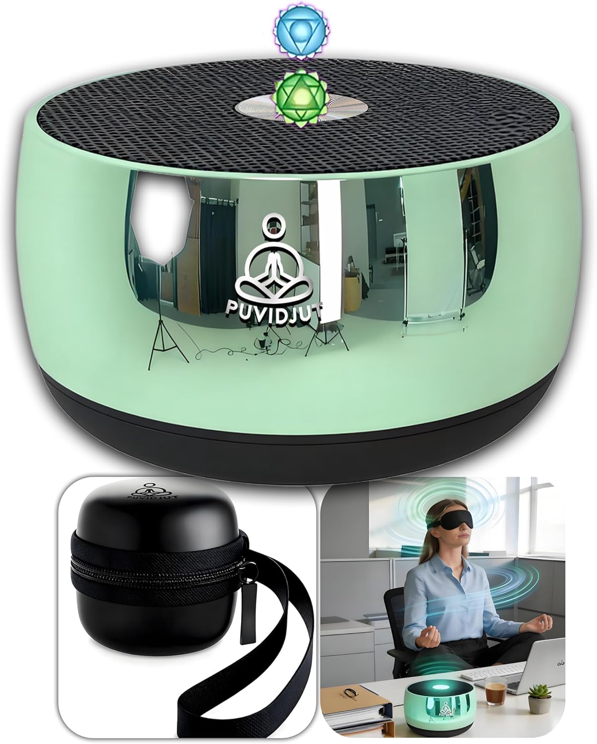 Sound Frequency Machine,Meditation Generator Instrument,Tone Device Tools - Solfeggio Frequencies Bath for Yoga, Mindfulness, Vibration System of Chakra Balancing, 5 Tones, 3 Timers