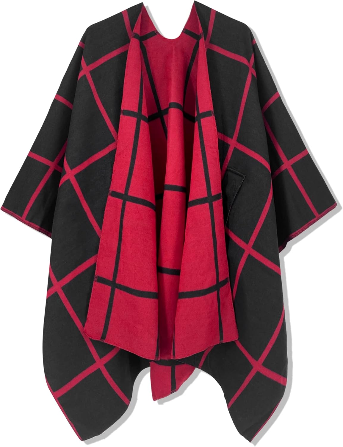Moss Rose Women's Shawl Wrap Poncho Ruana Cape Open Front Cardigan Shawls for Spring Fall Winter
