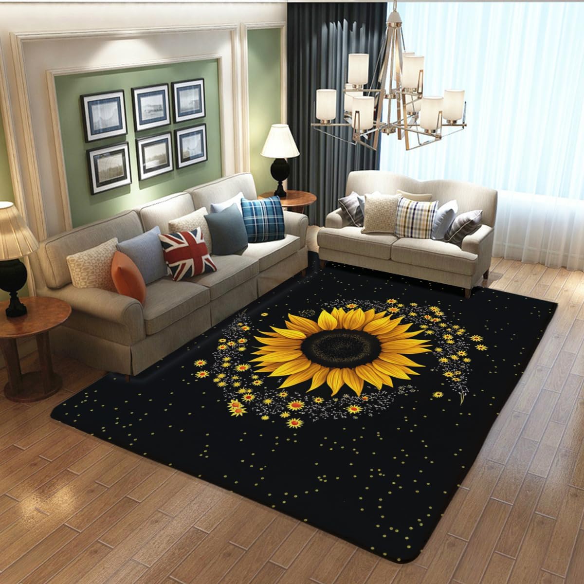 Butterfly Carpet Area Rug - Lovely Butterflies Printed Carpets for Kids Butterfly Theme Living Room Indoor Bedroom Decor Soft Polyester Yoga Mat 2'x3'