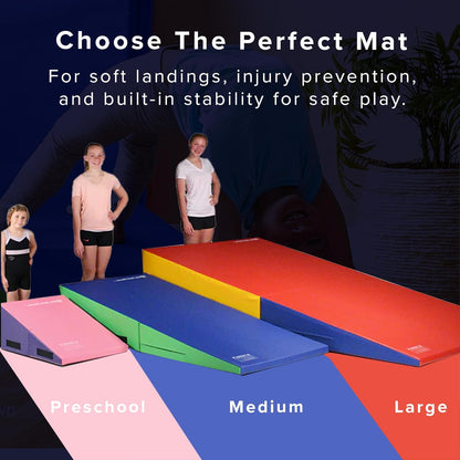 We Sell Mats Gymnastics Incline Mat, Cheese Wedge Skill Shape, Supportive Cushioned Tumbling Mat for Gymnastics, Cheerleading