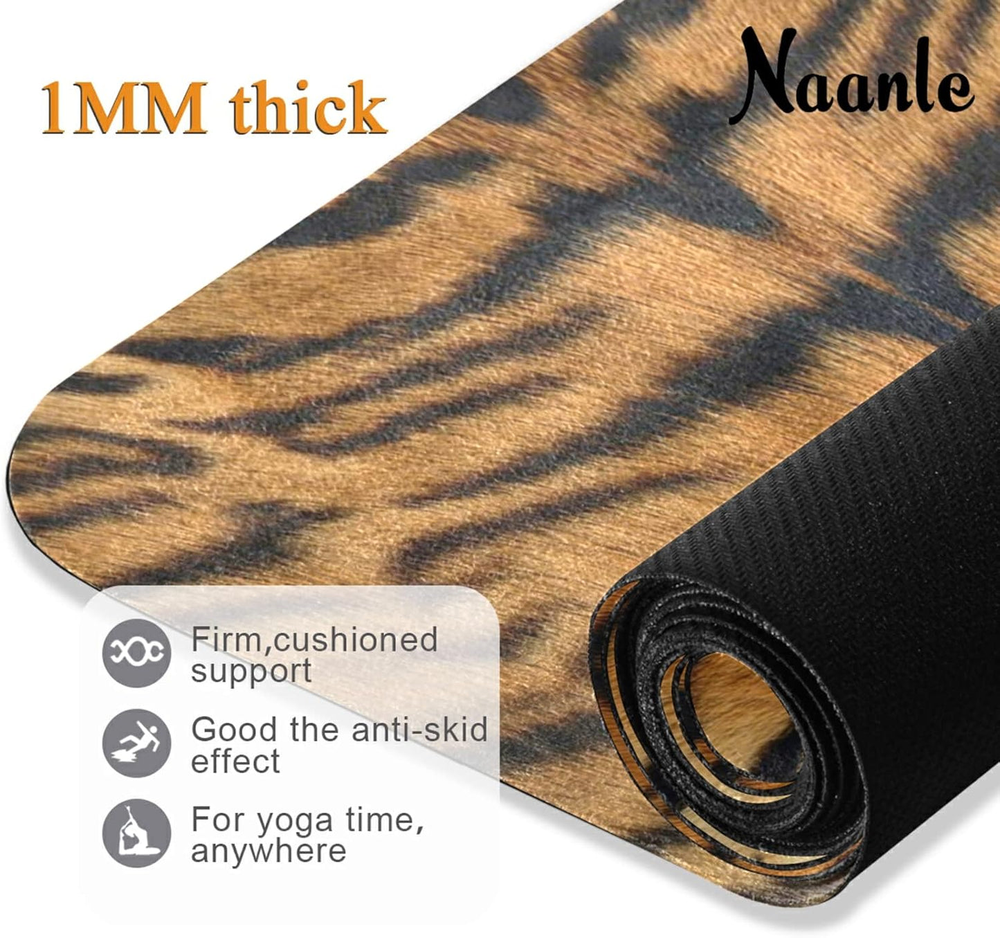 Naanle Sea Turtle Yoga Mat with Carrying Bag Set, Turtle Exercise Mat Foldable Non Slip Travel Lightweight Workout Rug for Home Gym Yoga Pilates Stretching Floor Fitness 71x26 in