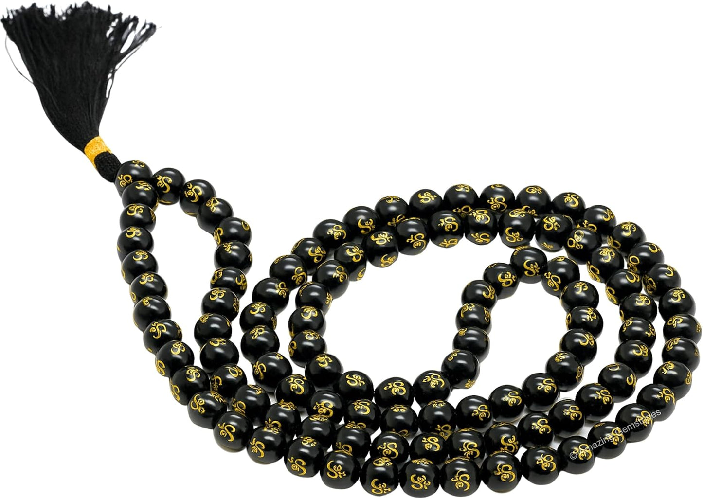 Amazing Gemstone 108 Beads Handmade Mala (Knotted, Rudraksha) - Colors B