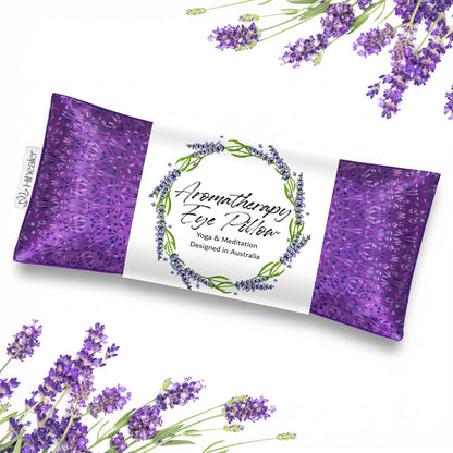 Weighted Lavender Eye Pillow, Mandala Velvet Flaxseed Aromatherapy Eye Mask for Sleeping, Meditation & Yoga Cooling & Heating Pad for Migraine Relief, Relaxation Spa Gifts for Women (Lavender Purple)