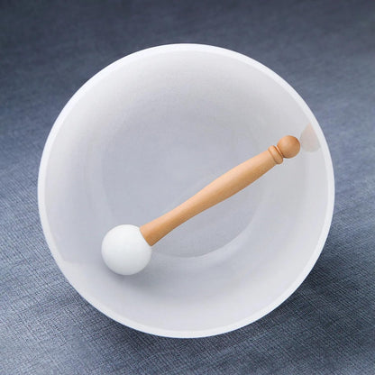 Hye-eun 432hz Crystal Singing Bowl Set 4pcs 6"B 8"G 10"E 12"C Frosted Quartz Sound Bowl with Free Carry Bag Mallets and Rubber for Sound Healing Bath Keep Balance Therapy Meditation Yoga