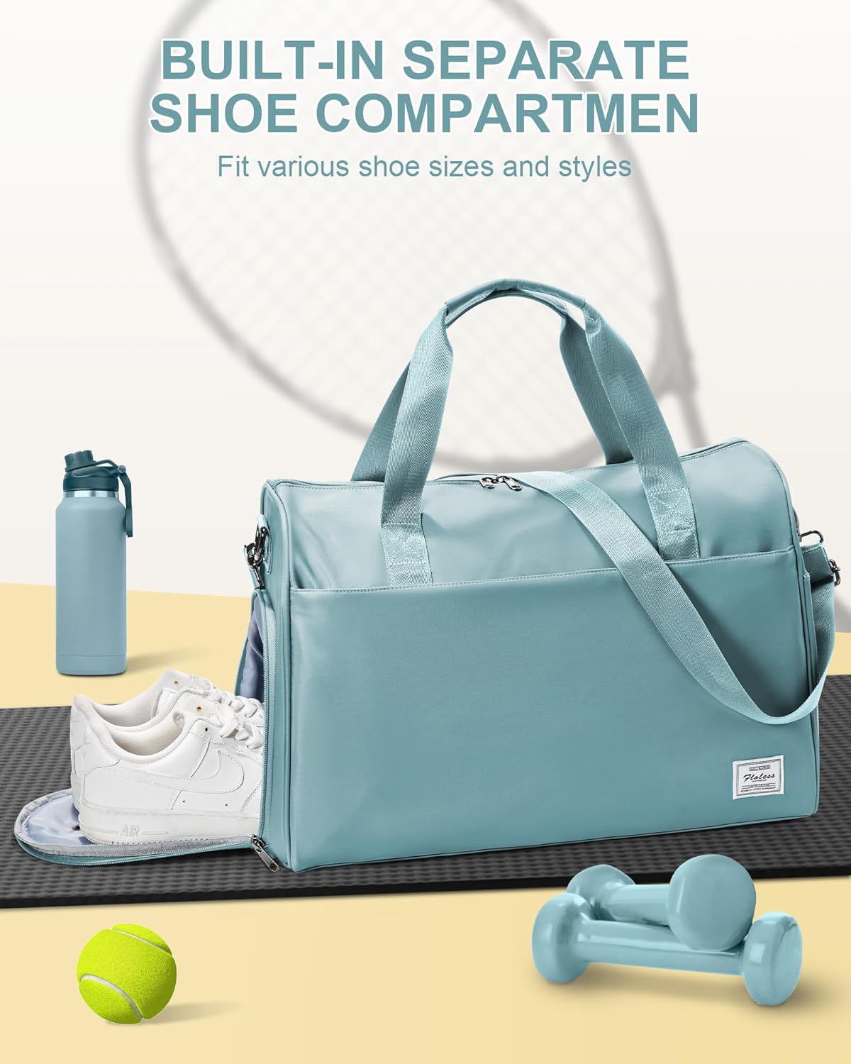 Gym Bag Womens Mens with Shoes Compartment and Wet Pocket Travel Duffel Bag for Women for Plane Sport Gym Tote Bags Swimming Yoga Waterproof Weekend Overnight Carry on Bag Hospital Holdalls - Colors B