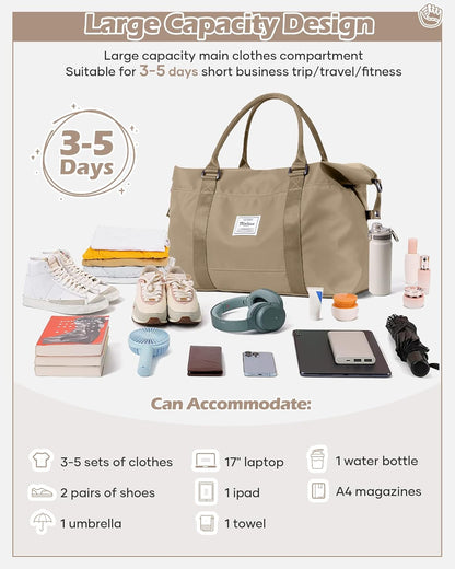 Gym Bag Womens Mens with Shoes Compartment and Wet Pocket Travel Duffel Bag for Women for Plane Sport Gym Tote Bags Swimming Yoga Waterproof Weekend Overnight Carry on Bag Hospital Holdalls - Colors A