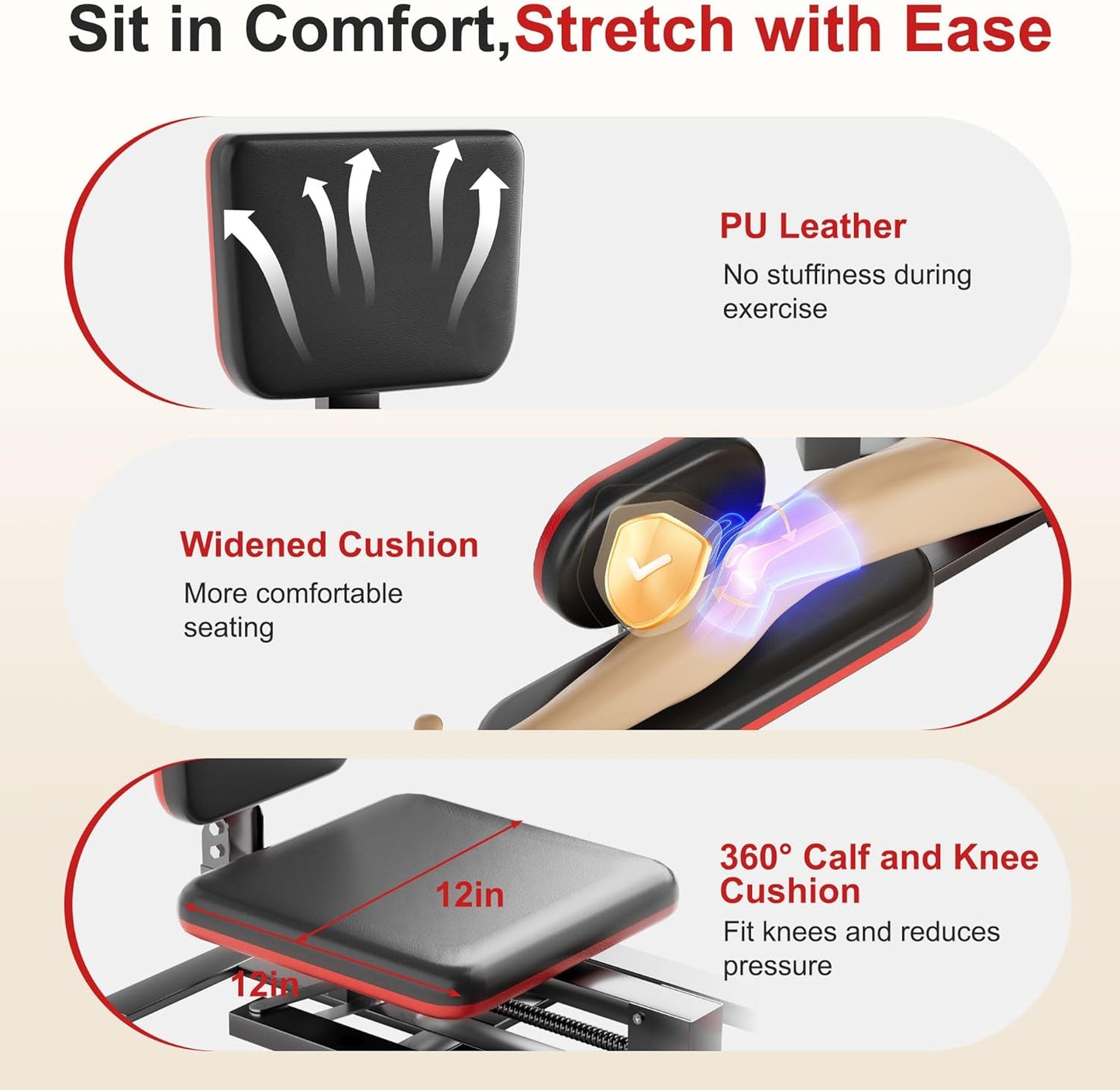 TDH Leg Stretcher, 300LBS Stretcher Machine,210° Adjustable Split Machine for Ballet, Dance,Yoga, Flexibility Stretching Equipment to Relieving Leg Muscl,Exercise for Everyone
