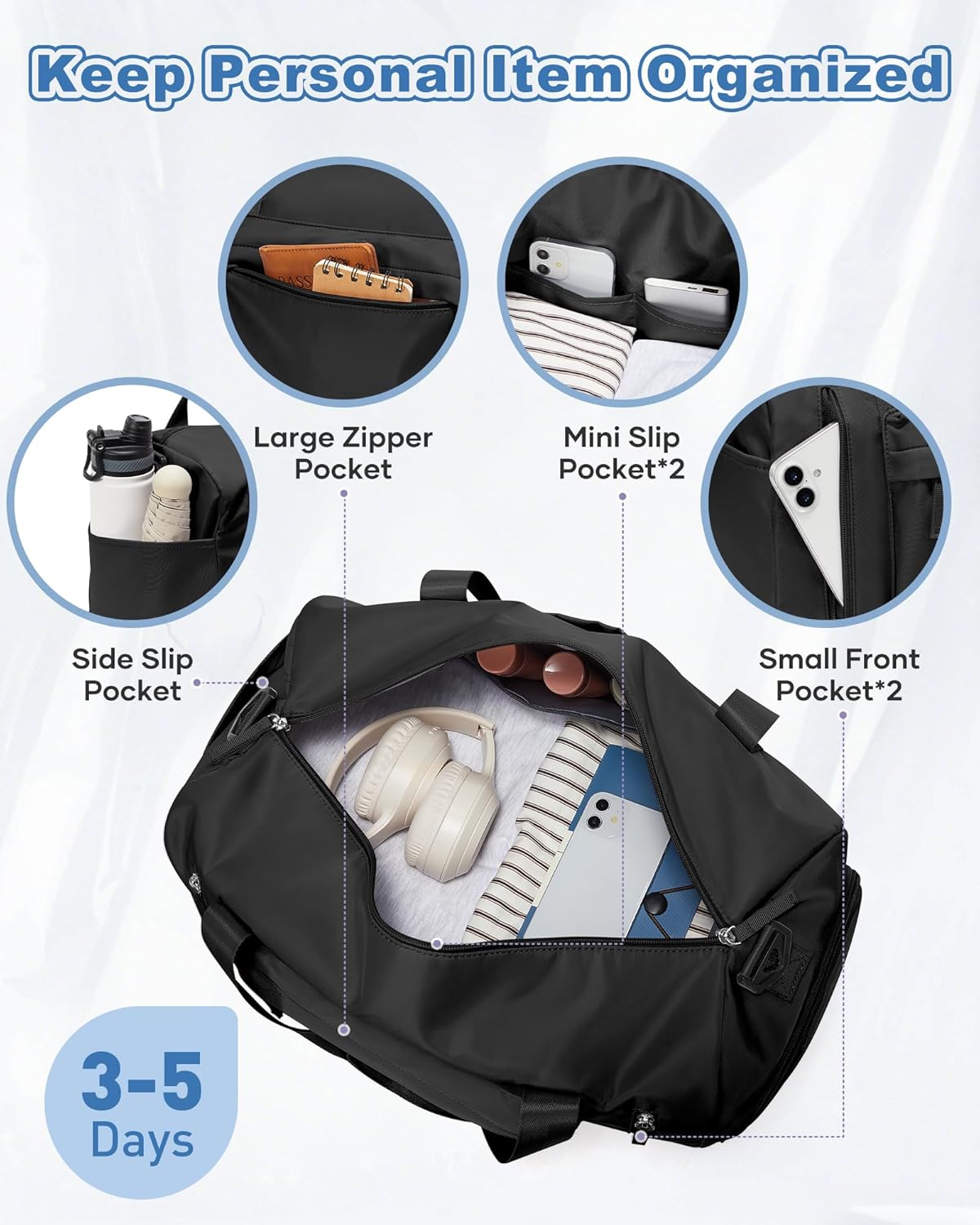 Gym Bag Womens Mens with Shoes Compartment and Wet Pocket Travel Duffel Bag for Women for Plane Sport Gym Tote Bags Swimming Yoga Waterproof Weekend Overnight Carry on Bag Hospital Holdalls - Colors B