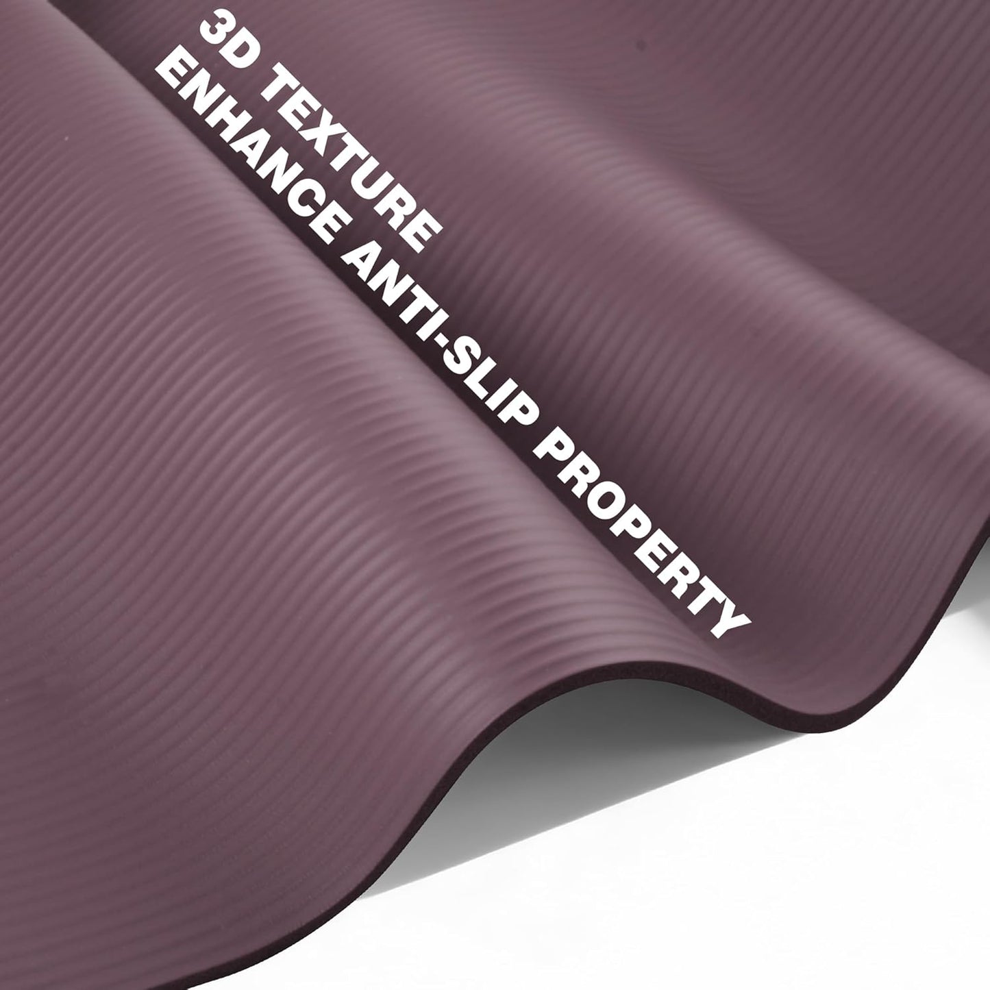KEEP Extra Thick NBR Yoga Mat for Women & Men, 10mm Thick, 72”x24” Large Exercise Mat with Non-Slip Workout Mat for Yoga, Pilates, Stretching, Meditation – Wide & Cushioned Fitness Mat