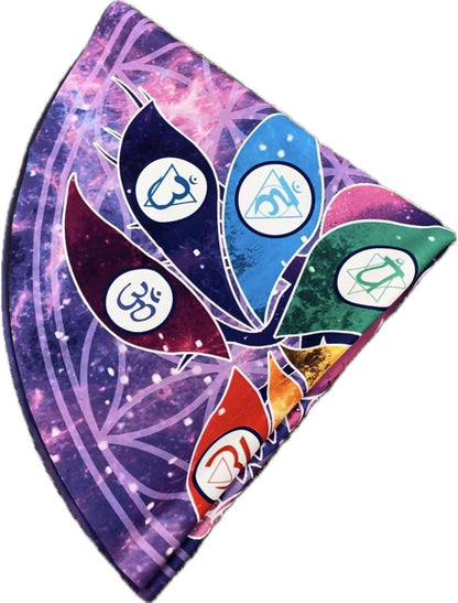 FMTY Crystal Singing Bowls Mat, Round singing bowls Mat Washable healing bowl cusion, Non-Slip Floor Mat Suitable for Sound Bowl Set, 52"Round (52")