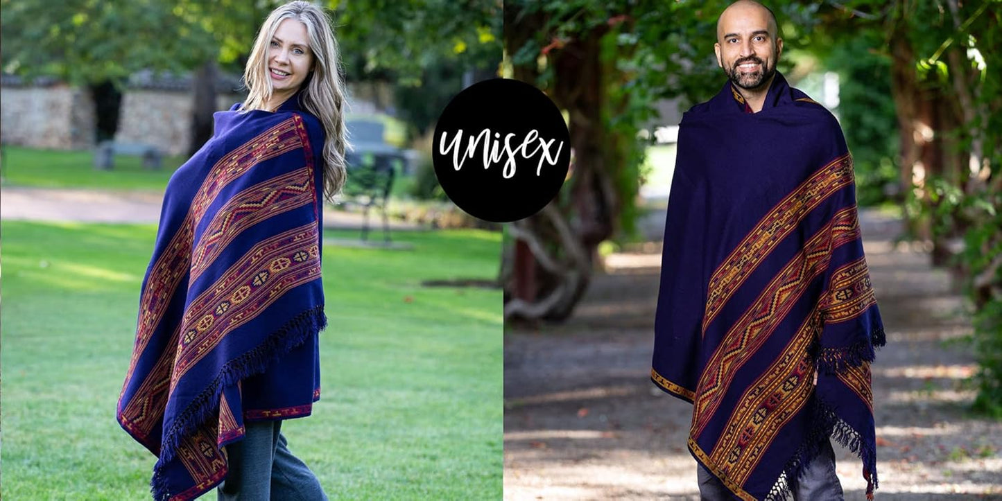 Meditation Shawl or Blanket, Exotic Shawl/Wrap, Oversize Scarf or Stole. Unisex