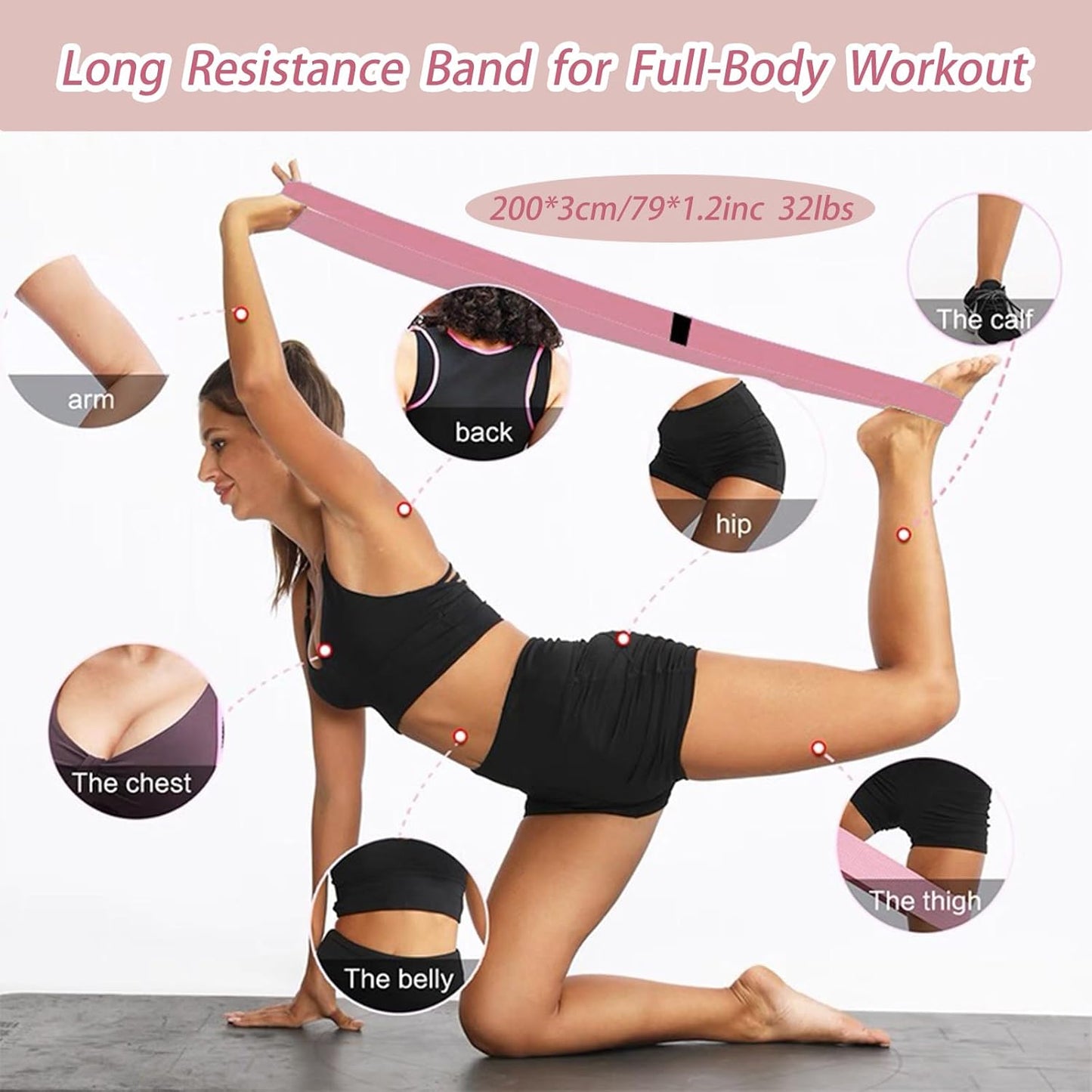 Pilates Essentials Kit for Women, Yoga Exercise Equipment Set for Home Workouts with Mini Ball, Resistance Bands, Sliding Disks & Accessories - Fitness Set for Yoga & Pilates Beginners(Pink)