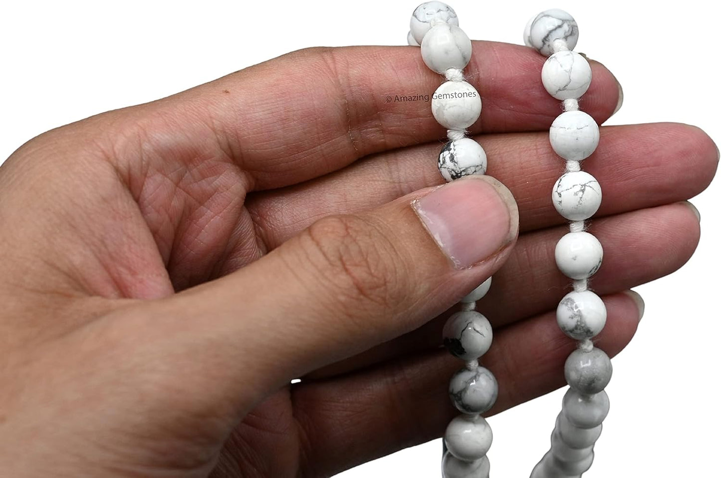 Amazing Gemstone 108 Beads Handmade Mala (Knotted, Rudraksha) - Colors B