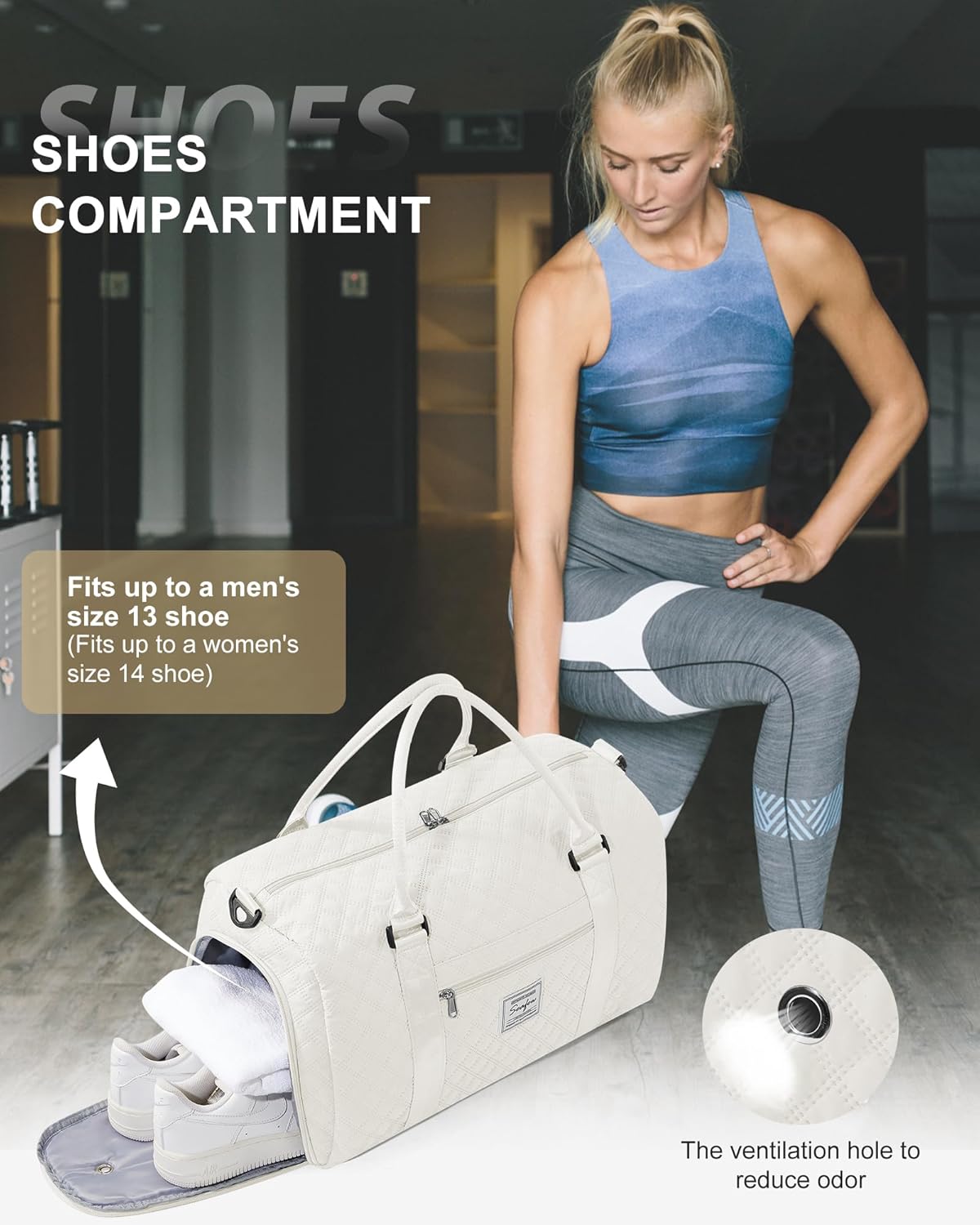Gym Bag Womens Mens with Shoes Compartment and Wet Pocket Travel Duffel Bag for Women for Plane Sport Gym Tote Bags Swimming Yoga Waterproof Weekend Overnight Carry on Bag Hospital Holdalls - Colors A