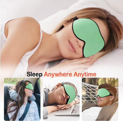 LitBear Sleep Mask for Side Sleeper Women Men, Eye Mask for Sleeping Light Blocking, 3D Contoured Cup Sleeping Mask, Soft Breathable Sleep Eye Mask with Adjustable Elastic Strap for Travel