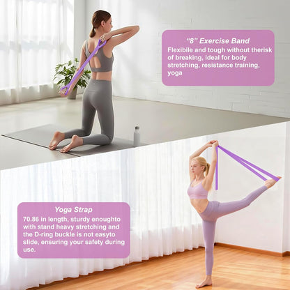 Luscinia Pilates Kit,Home Pilates Ring Kit for Women,Pilates Equipment Ring and Ball Set with Pilates Ring, Pilates Ball, Resistance Bands, Figure 8 Band & Accessories Pilates Starter Kit