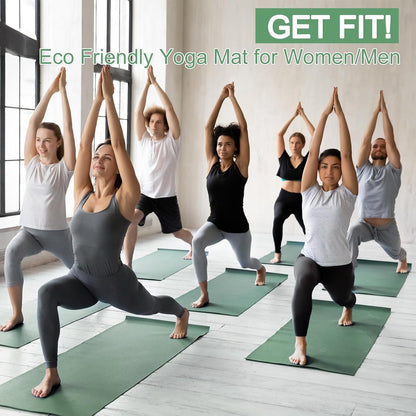 3 mm Thick Yoga Mat Bulk, Non Slip Exercise Workout Fitness Pad for Women Men, Gym Home Yoga Pilates, Easy to Clean, Sturdy PVC