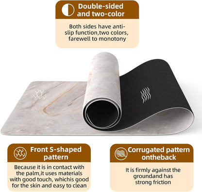FOLAI Extra Thick Yoga Mat 6mm，pilates mat thick - Non-Slip Exercise Mat for HIIT, Pilates & Home Workouts & Workout with Free Carry Strap