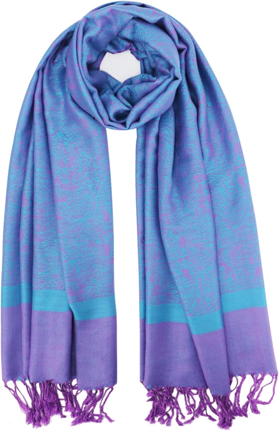 vimate Silky Paisley Pashmina Shawl Scarf-Women's Soft Double-side Jacquard Pashminas Wrap for Evening Dress Travel Shawl