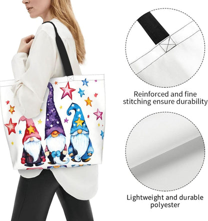 Tote Shoulder Bag Large Durable Reusable Eco-friendly Handbag Lightweight Stylish for Daily Use-19.7x15.7x5.9 Inch - Colors B