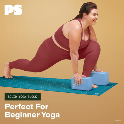 POPSUGAR Yoga Block (Solid, Periwinkle, 4” x 6” x 9”), Lightweight Foam Block for Deep Stretches, Supportive Workout Sessions, Must-Have Yoga Essentials & Gym Accessories for Women and Men
