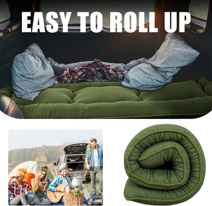 MAXYOYO Bohemian Retro Mattress Boho Floral Japanese Futon Mattress Tatami Floor Mat Foldable Portable Camping, Sleeping Pad, Lounger Couch Bed Full Size