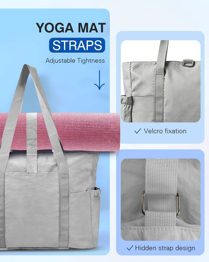 Tote Bag for Women, 26L Capacity Travel Purses Work Bag, Small Zipper Tote Bag for Travel Nurse Gym Teacher