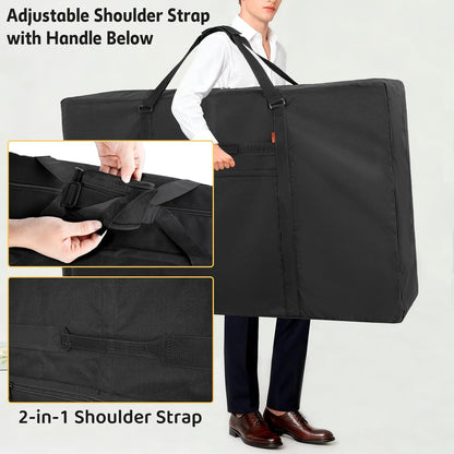 Heavy Duty Folding Chair Storage Bag - Zero Gravity Chair Cover, Extra Large Carrying Case for Beach Chair Camping Chair Folding Rollator Walker/Wheelchair