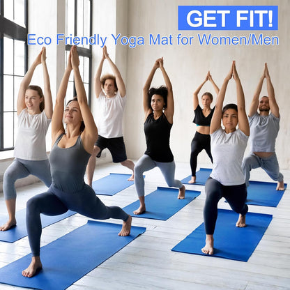 3 mm Thick Yoga Mat Bulk, Non Slip Exercise Workout Fitness Pad for Women Men, Gym Home Yoga Pilates, Easy to Clean, Sturdy PVC