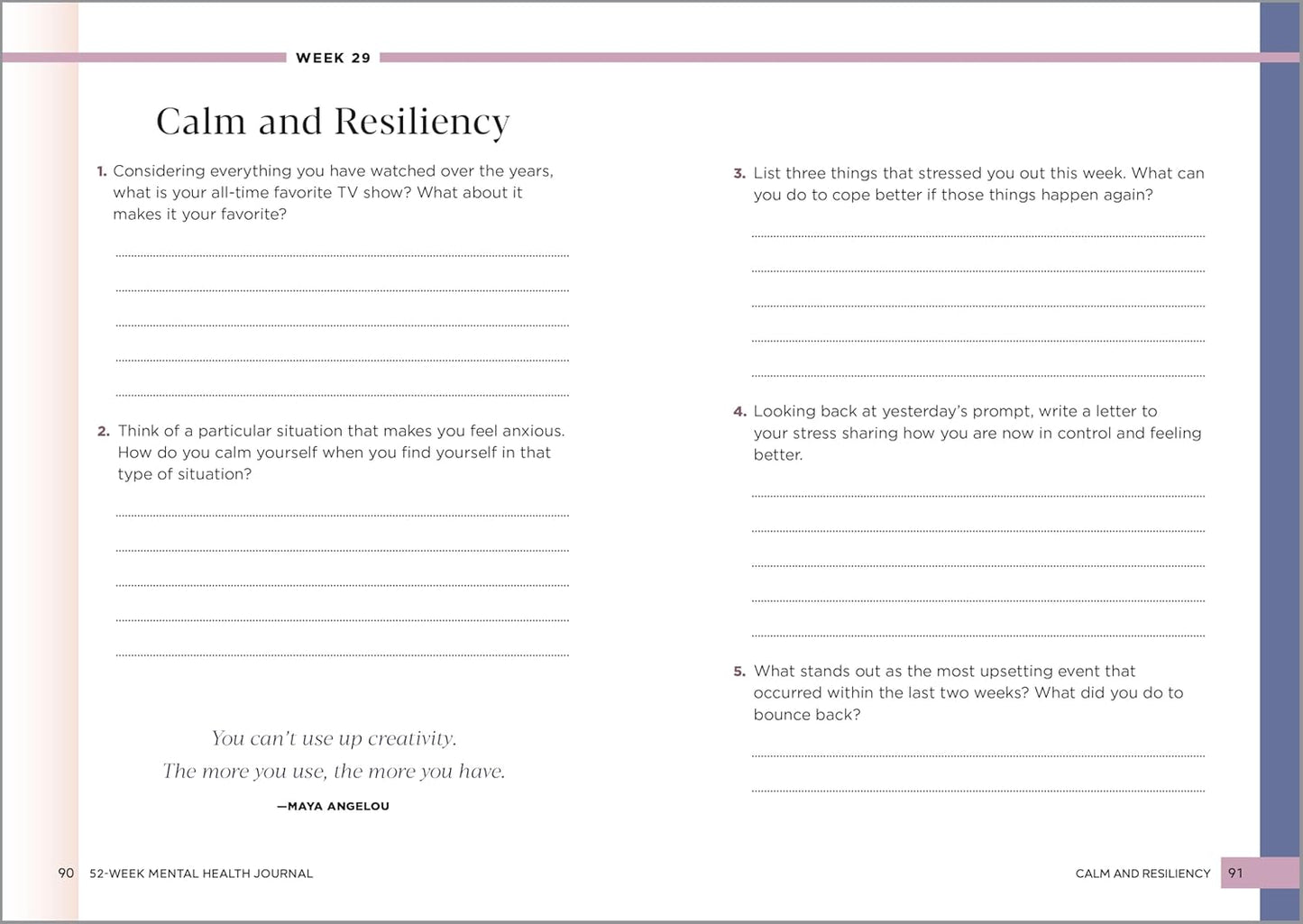 52-Week Mental Health Journal: Guided Prompts and Self-Reflection to Reduce Stress and Improve Well-Being