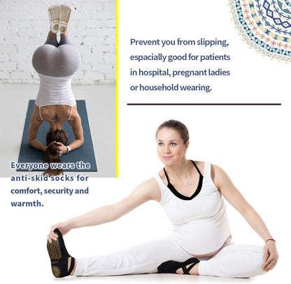 Ozaiic Pilates Socks for Women Non Slip Grip, Yoga Socks with Grippers for Barre, Hospital, Ballet, Dance, Barefoot Workout