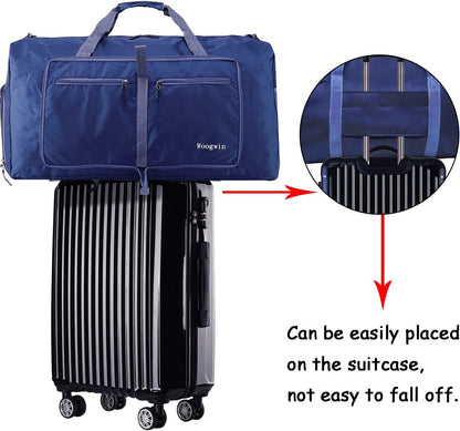 Woogwin Travel Duffel Bag Large Foldable Waterproof Overnight Bag for Beach Swim Bags Pool Sports Gym
