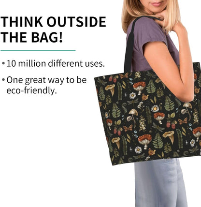 Tote Shoulder Bag Large Durable Reusable Eco-friendly Handbag Lightweight Stylish for Daily Use-19.7x15.7x5.9 Inch - Colors B
