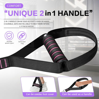 BBTOPS Pilates Bar Kit with Resistance Bands,Ab Roller,2 in 1 Foot Strap & Handle,Door Anchor Pilates Equipment with Resistance Bands, Portable Home Gym Yoga Fitness Bar for Women & Men