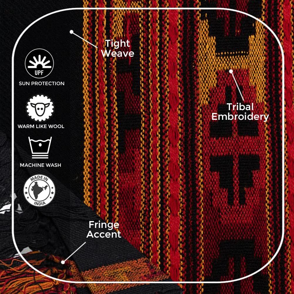Meditation Shawl or Blanket, Exotic Shawl/Wrap, Oversize Scarf or Stole. Unisex